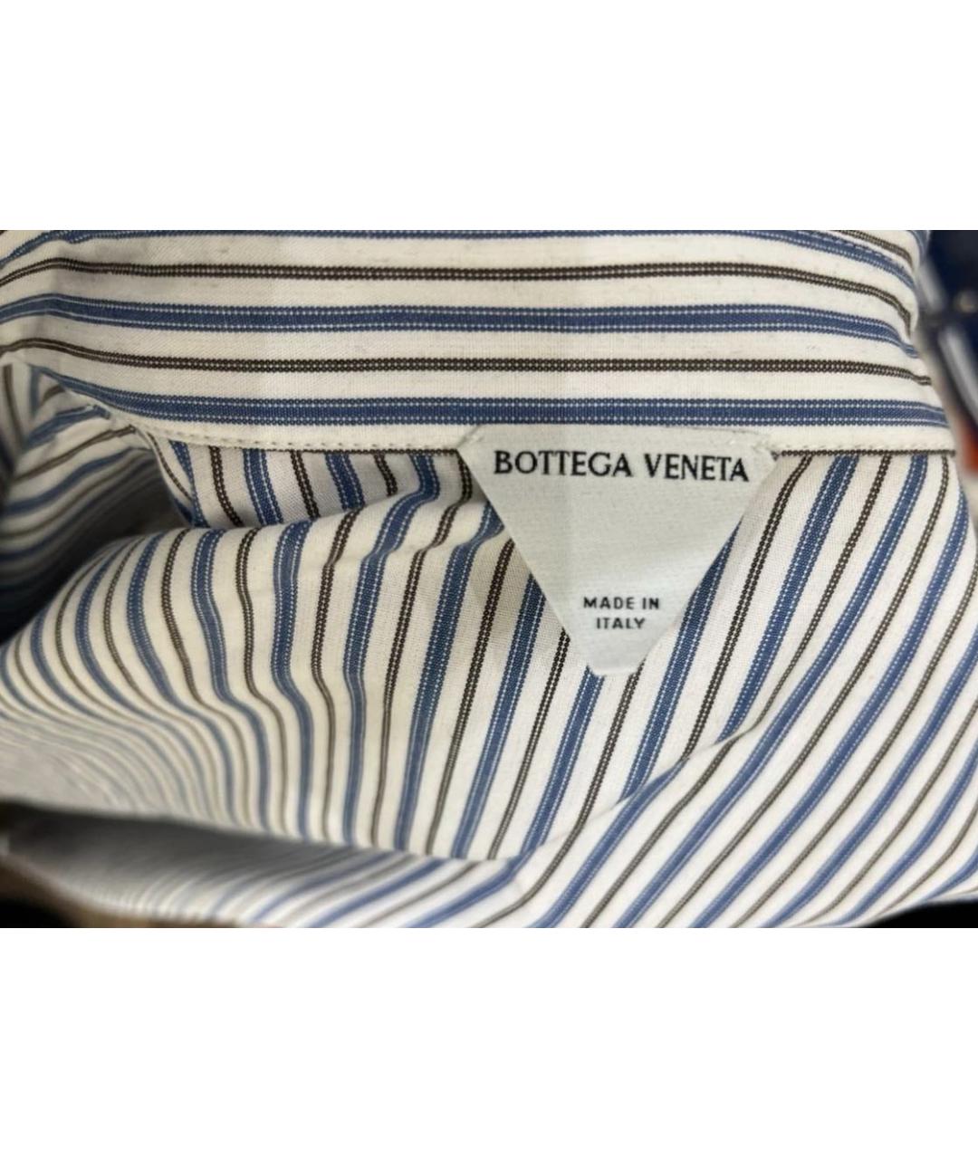 BOTTEGA VENETA Голубое хлопковое повседневное платье, фото 4