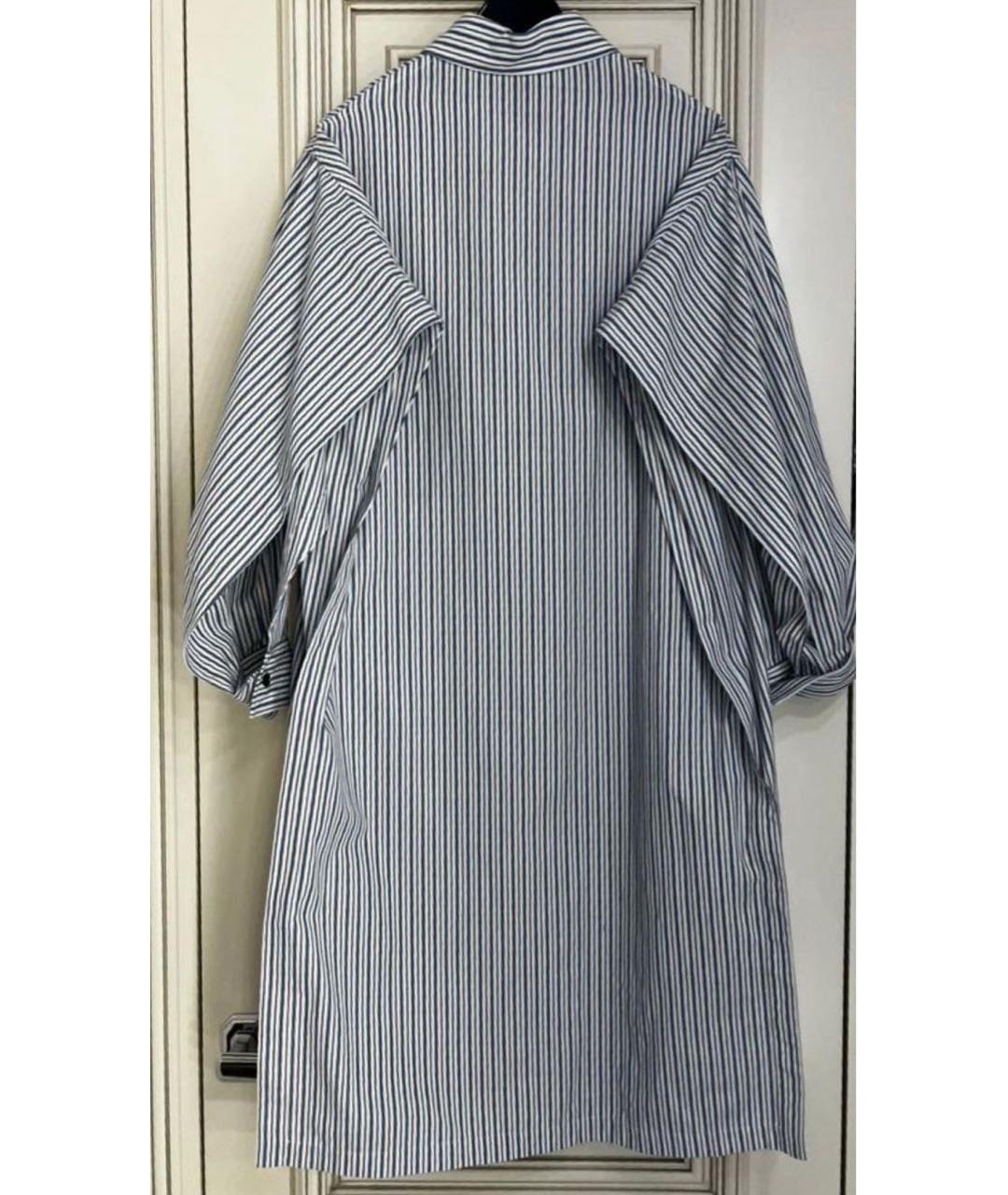 BOTTEGA VENETA Голубое хлопковое повседневное платье, фото 3