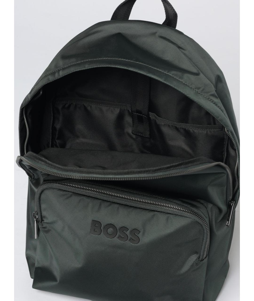 HUGO BOSS Хаки тканевый рюкзак, фото 4