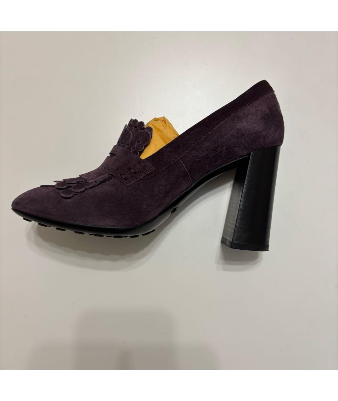 TOD'S Фиолетовые замшевые туфли, фото 3