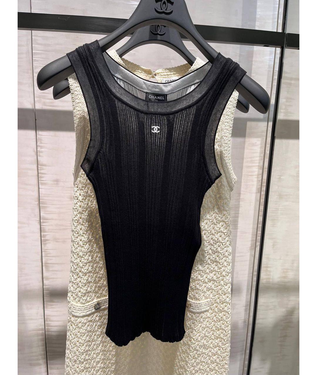 CHANEL Черная майка, фото 2