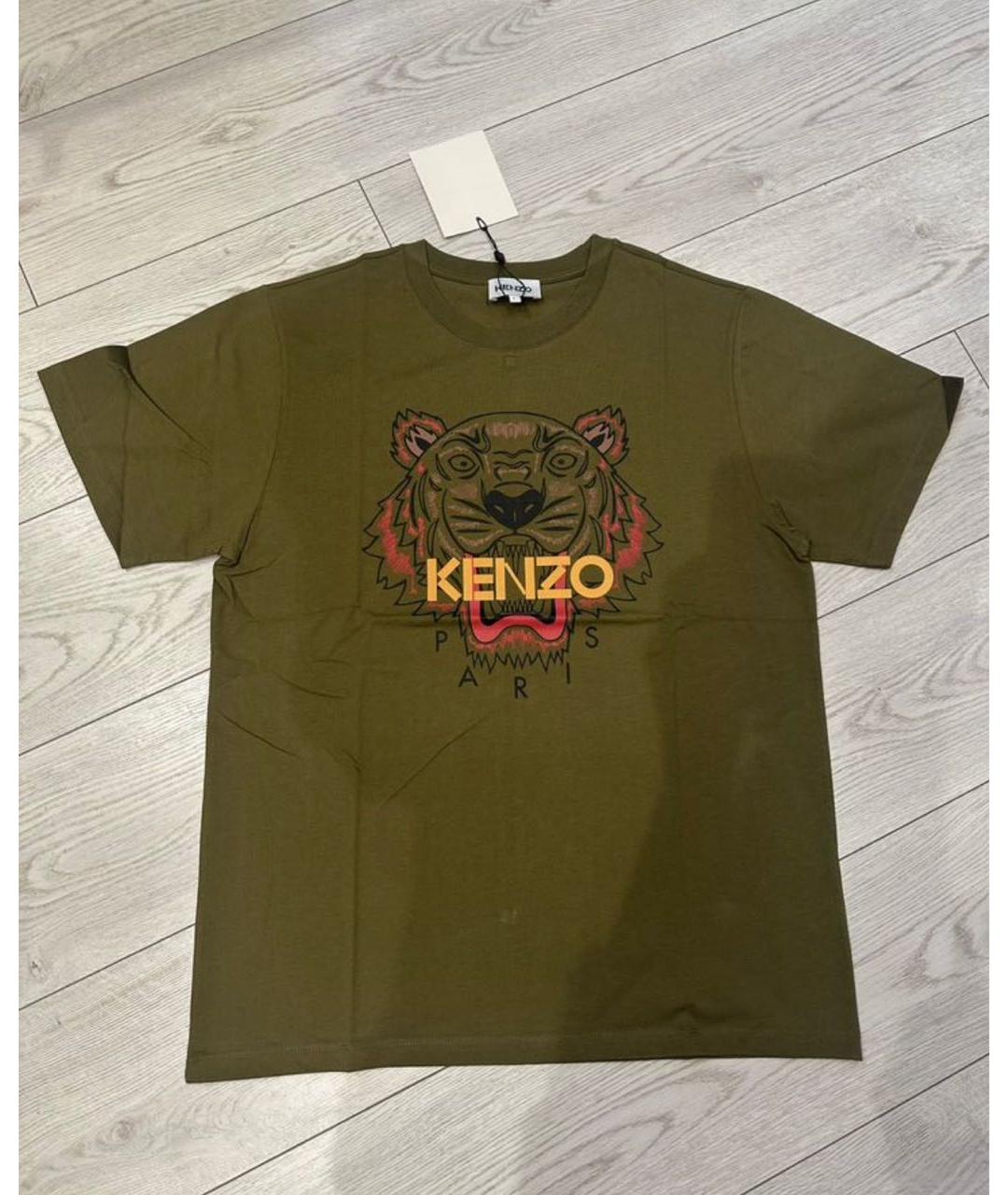 KENZO Зеленая хлопковая футболка, фото 8