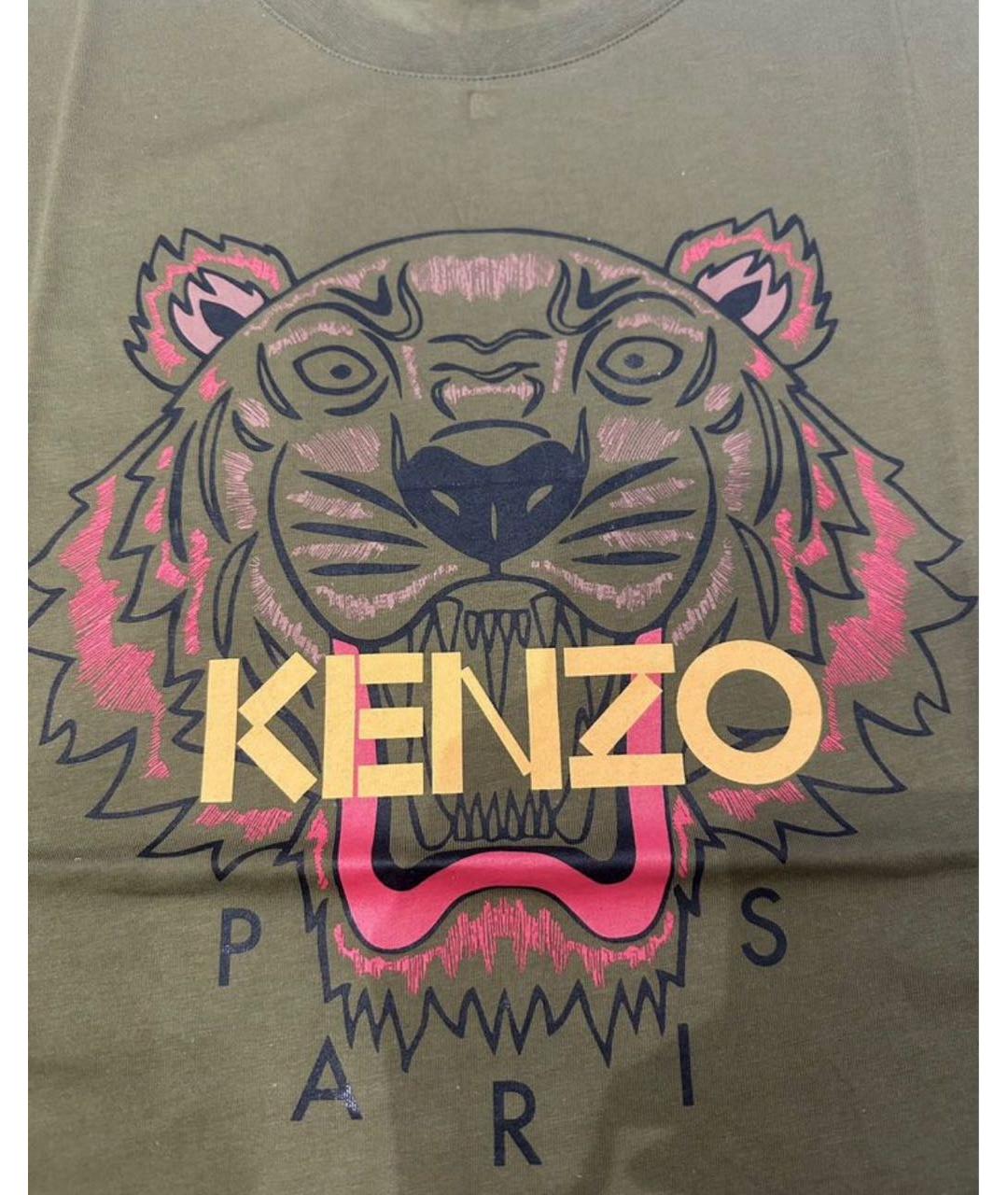 KENZO Зеленая хлопковая футболка, фото 2