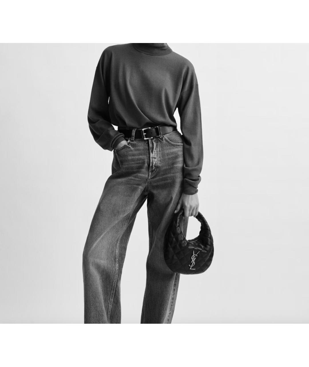 SAINT LAURENT Бежевая кожаная сумка через плечо, фото 2
