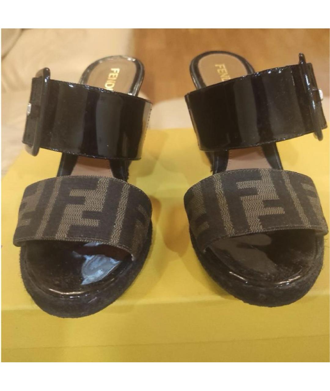 FENDI Коричневые мюли, фото 2