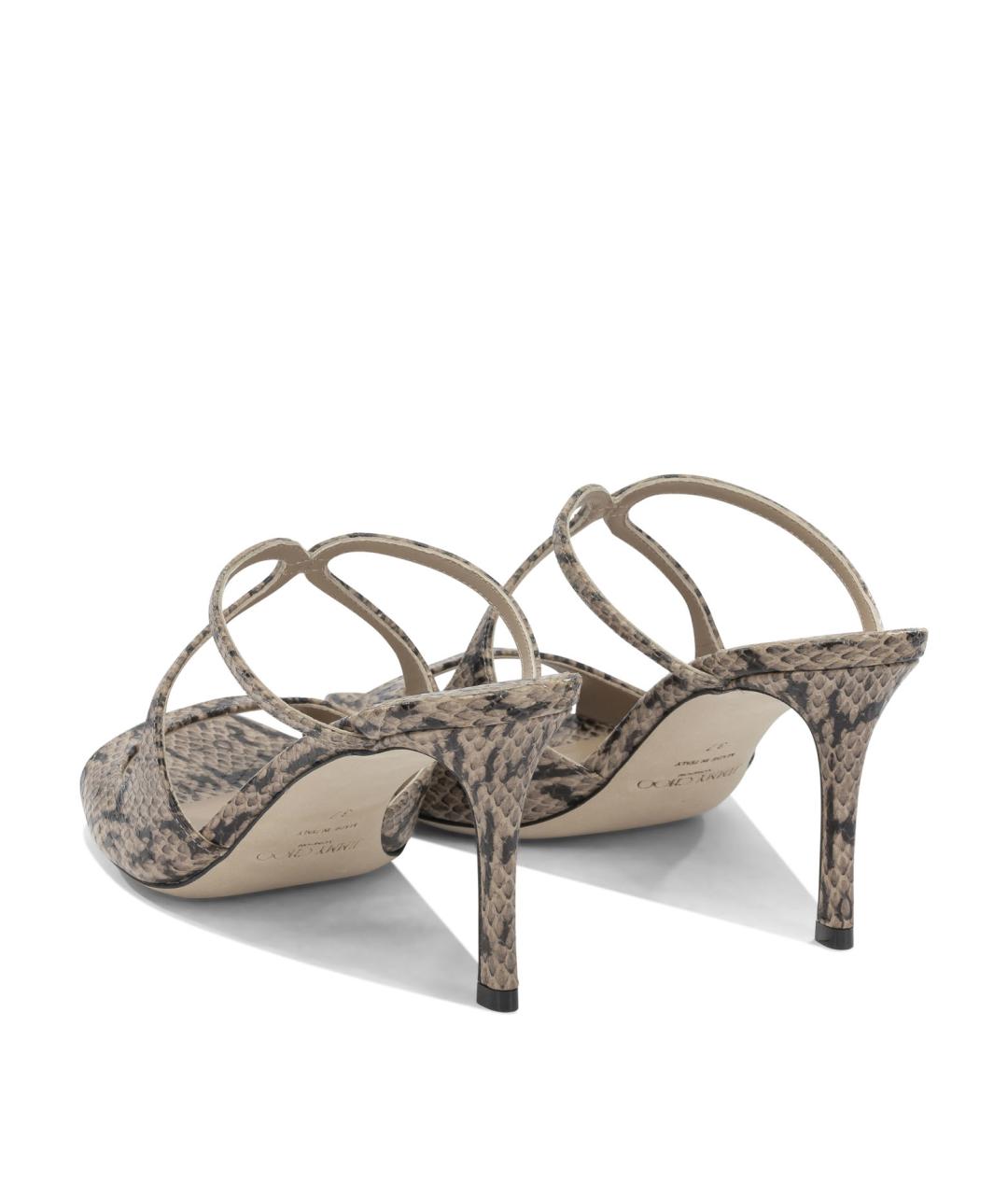 JIMMY CHOO Бежевые кожаные мюли, фото 4