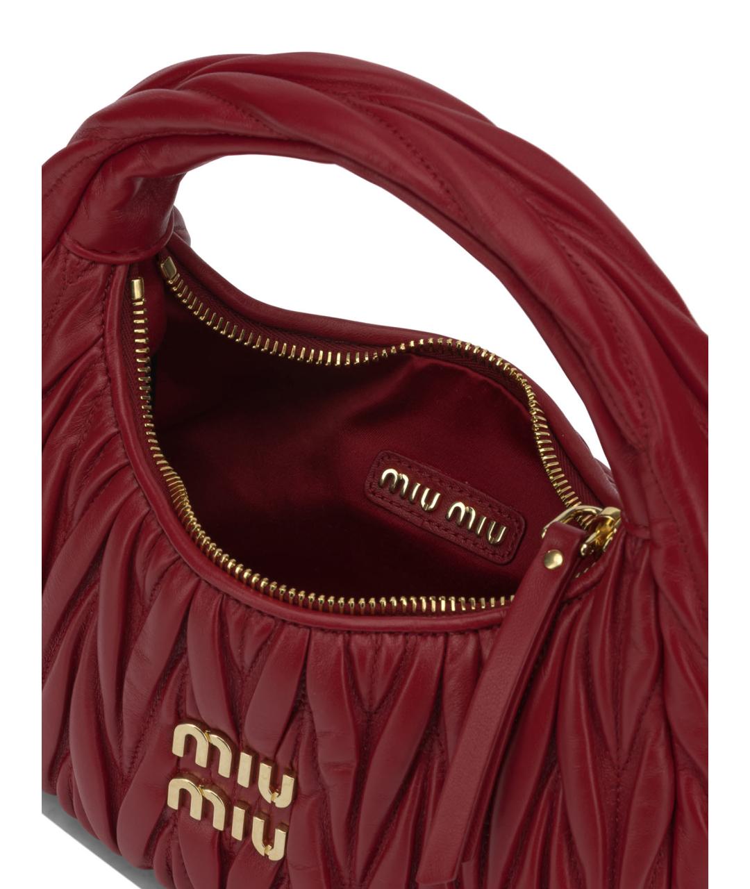 MIU MIU Красная кожаная сумка через плечо, фото 5