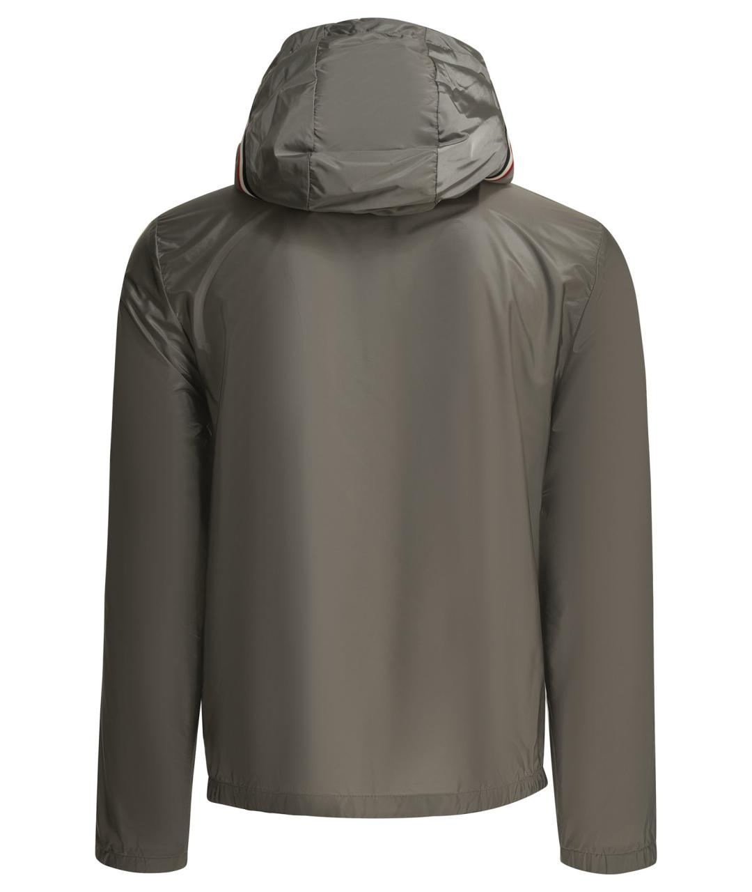 MONCLER Серая полиамидовая куртка, фото 2