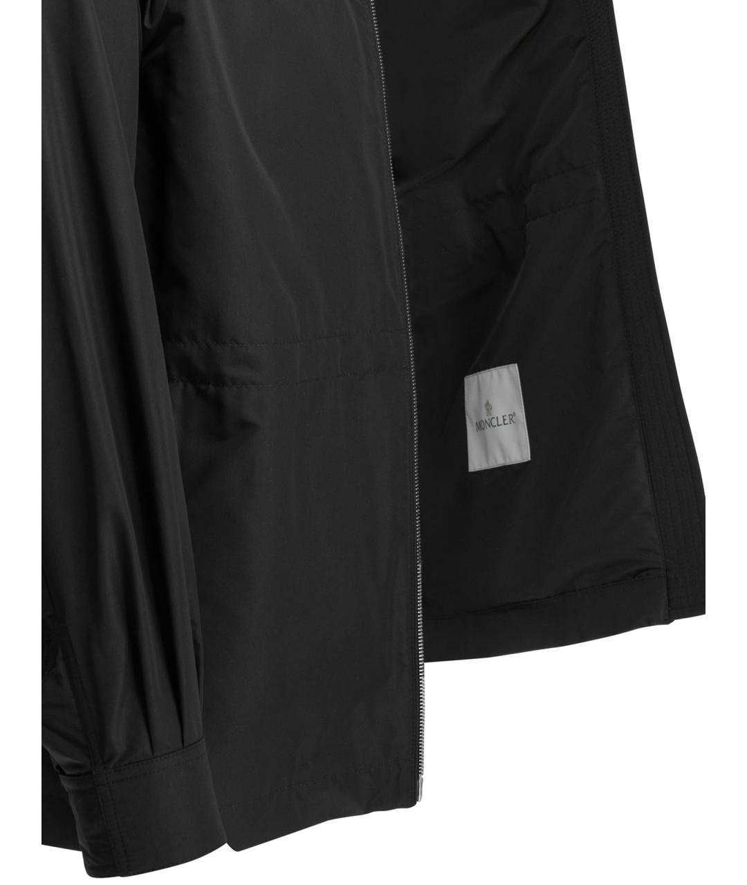 MONCLER Черная полиэстеровая куртка, фото 4