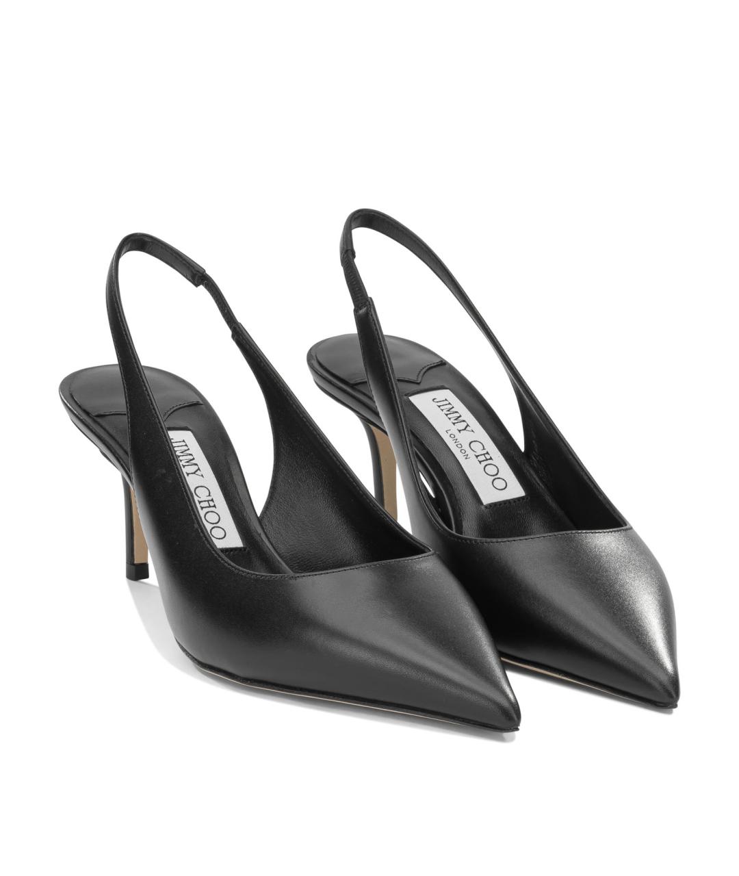 JIMMY CHOO Черные кожаные туфли, фото 2