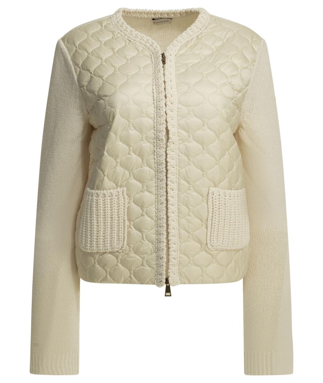 MONCLER Белый полиамидовый джемпер / свитер, фото 1