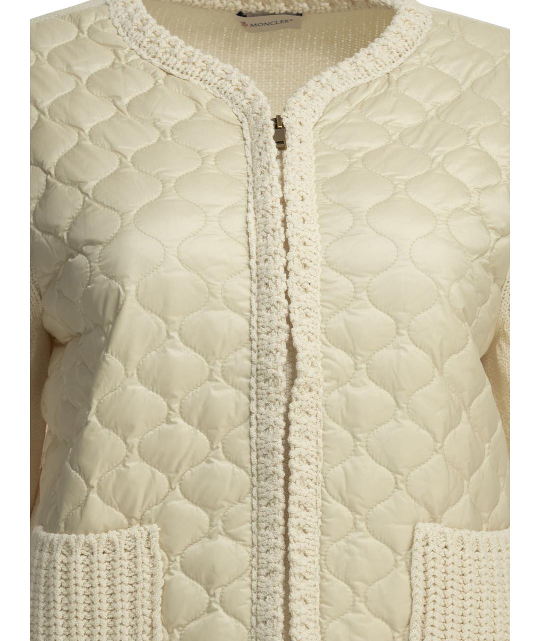 MONCLER Белый полиамидовый джемпер / свитер, фото 3