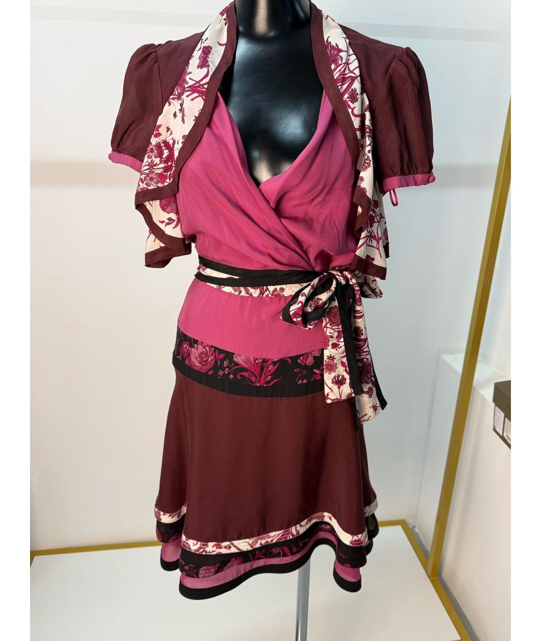 GUCCI Мульти шелковое коктейльное платье, фото 5
