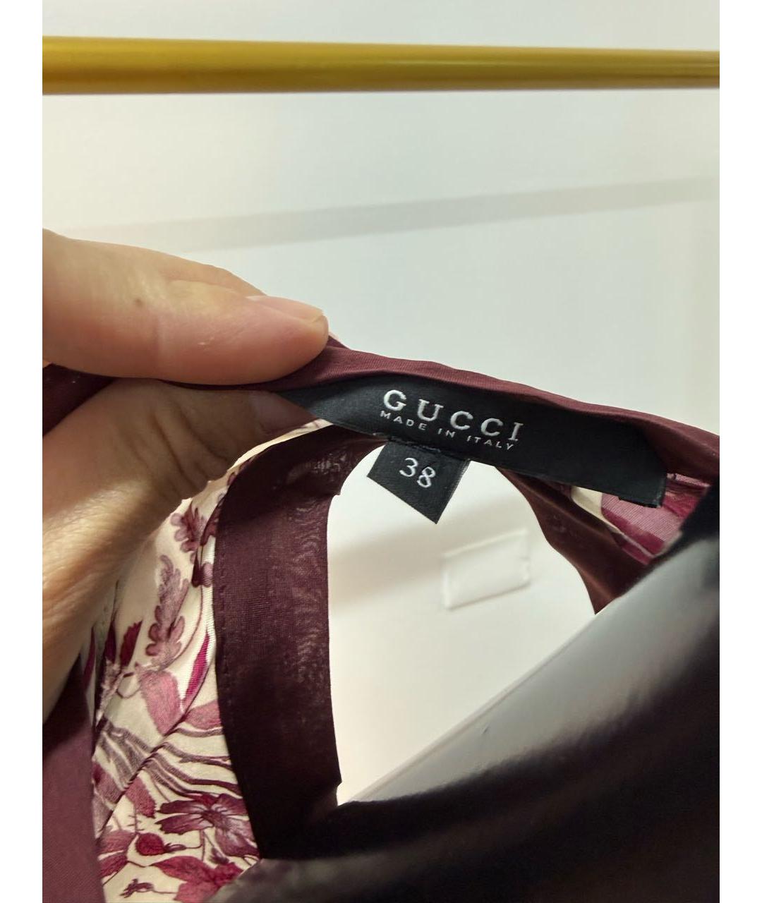GUCCI Мульти шелковое коктейльное платье, фото 4