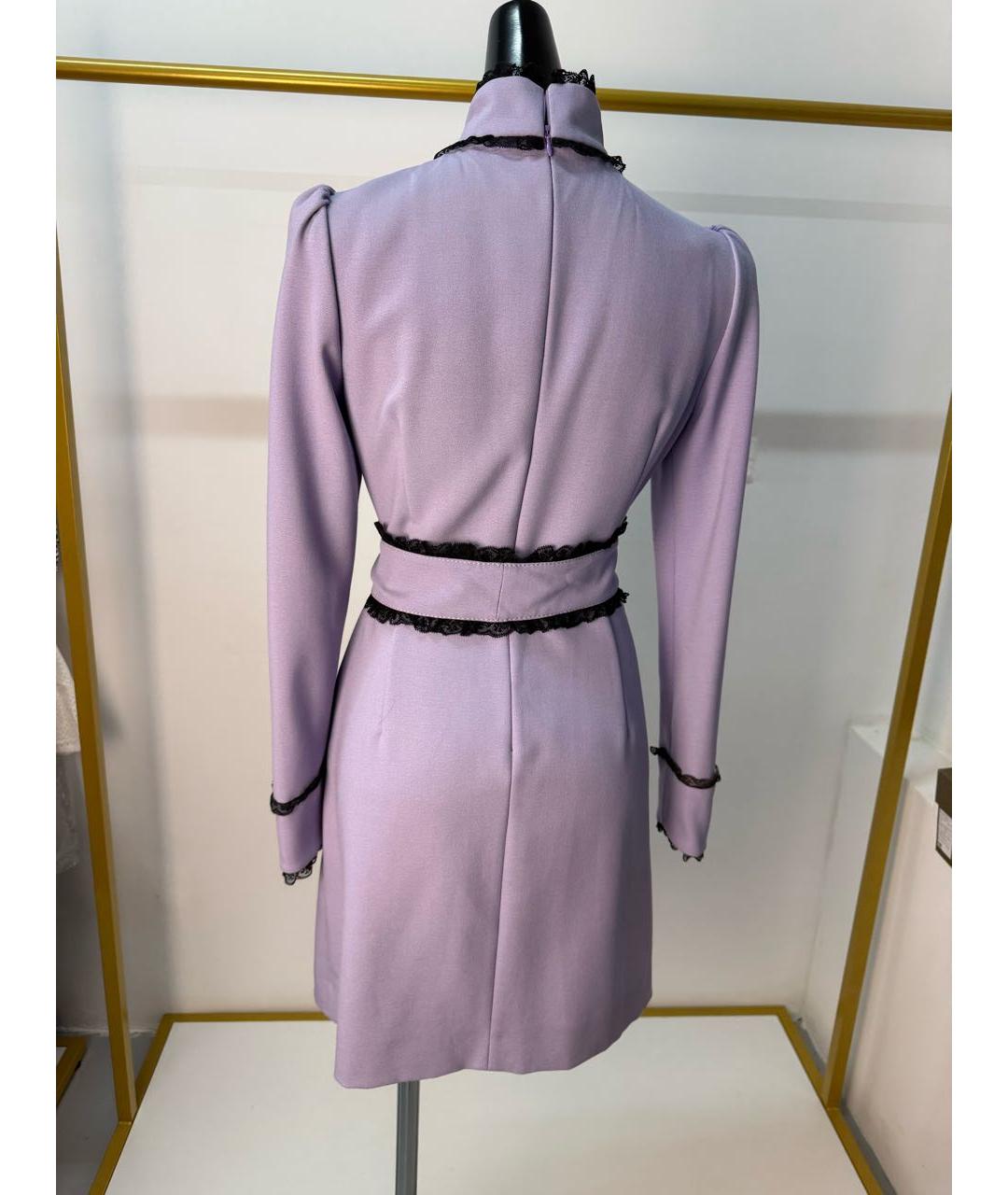 RED VALENTINO Фиолетовое шелковое коктейльное платье, фото 2