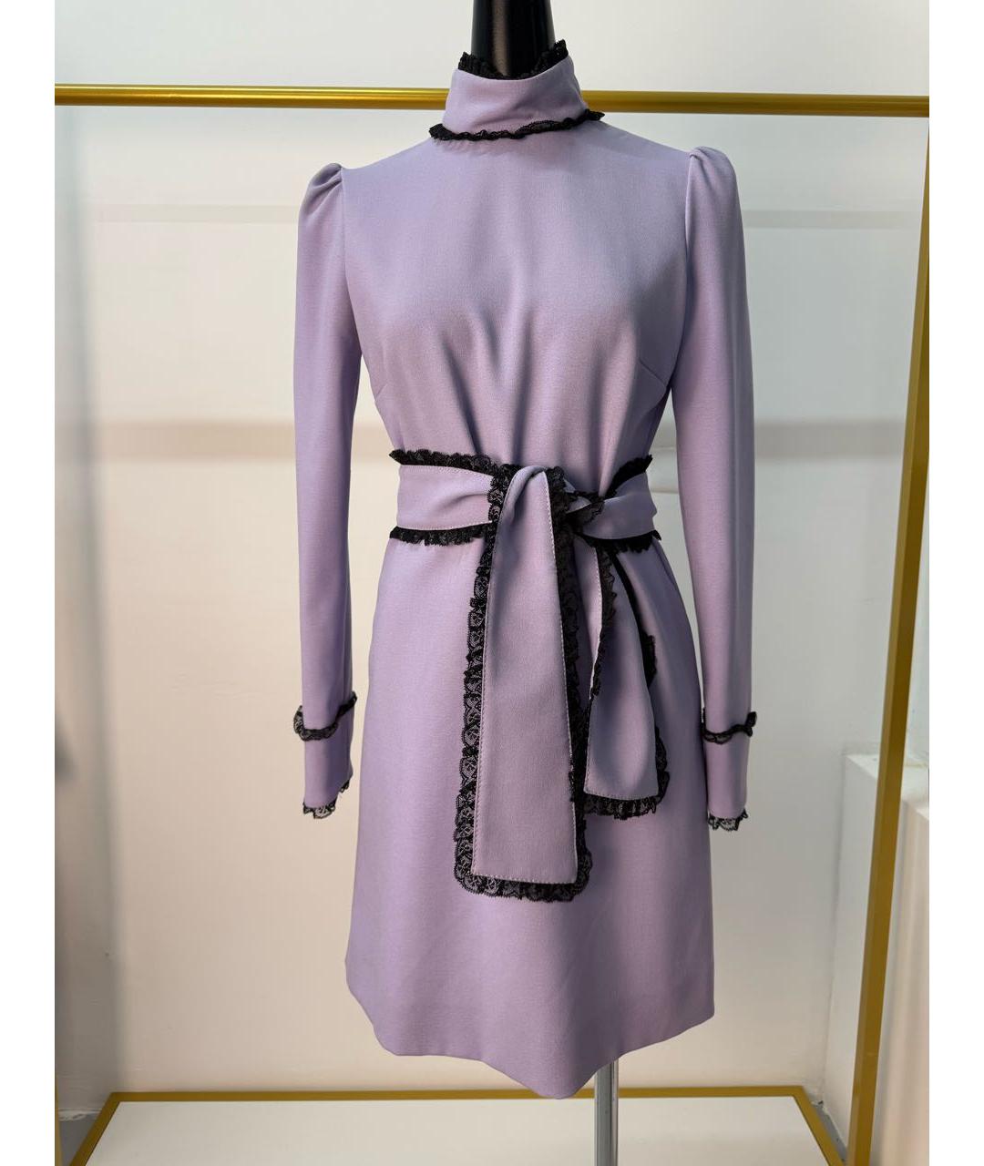 RED VALENTINO Фиолетовое шелковое коктейльное платье, фото 7