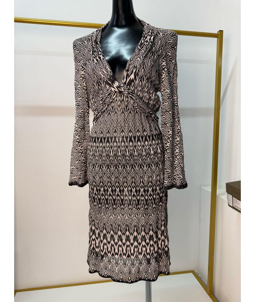 MISSONI Мульти шелковое повседневное платье, фото 6