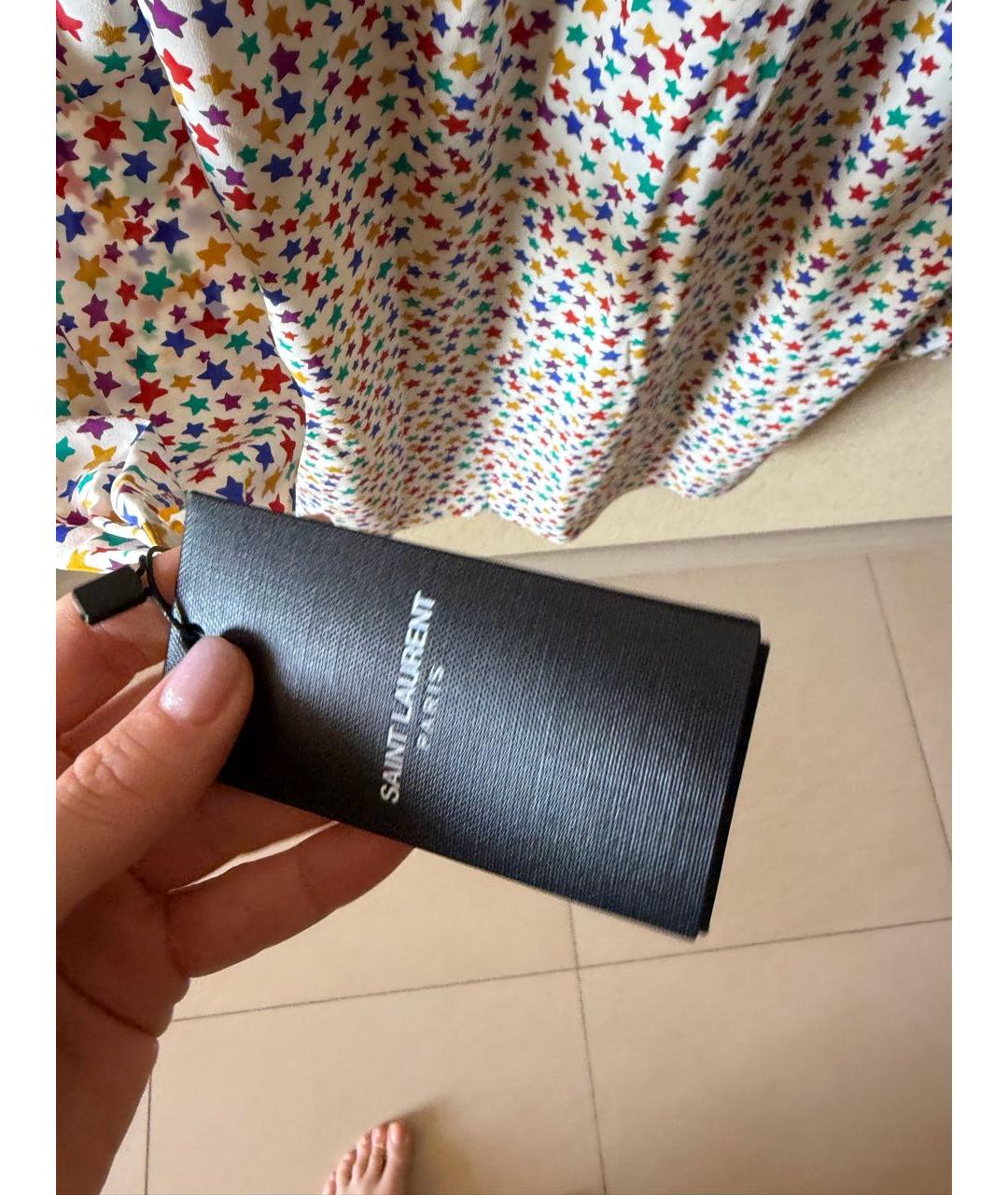 SAINT LAURENT Белое вискозное повседневное платье, фото 5
