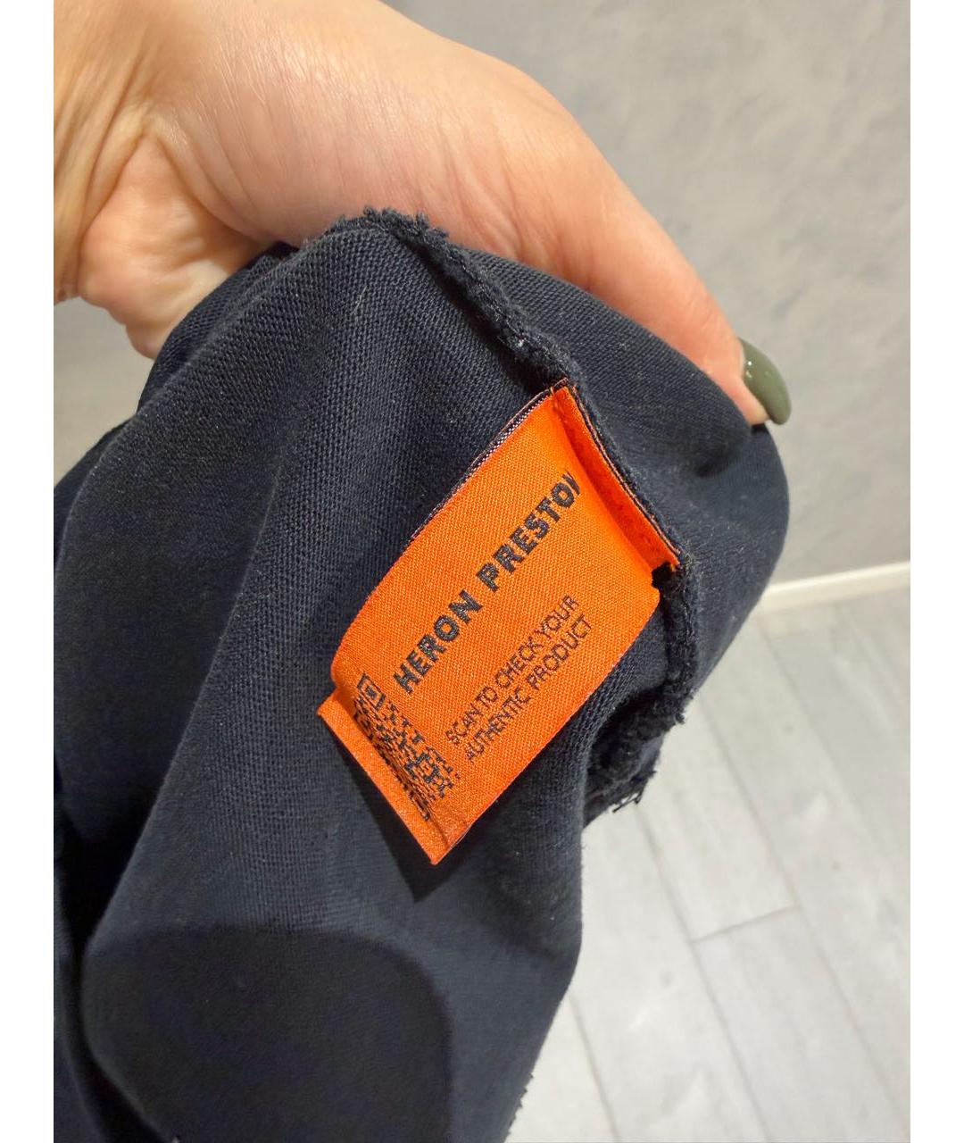 HERON PRESTON Черная хлопковая футболка, фото 3