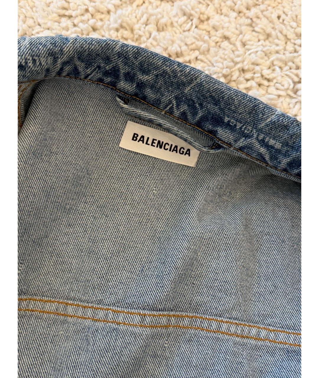 BALENCIAGA Голубая деним куртка, фото 6