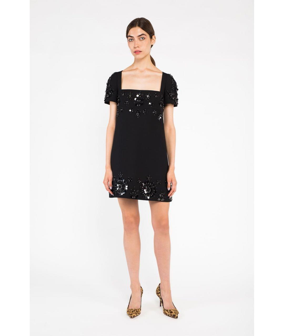 VALENTINO Черное шерстяное коктейльное платье, фото 5