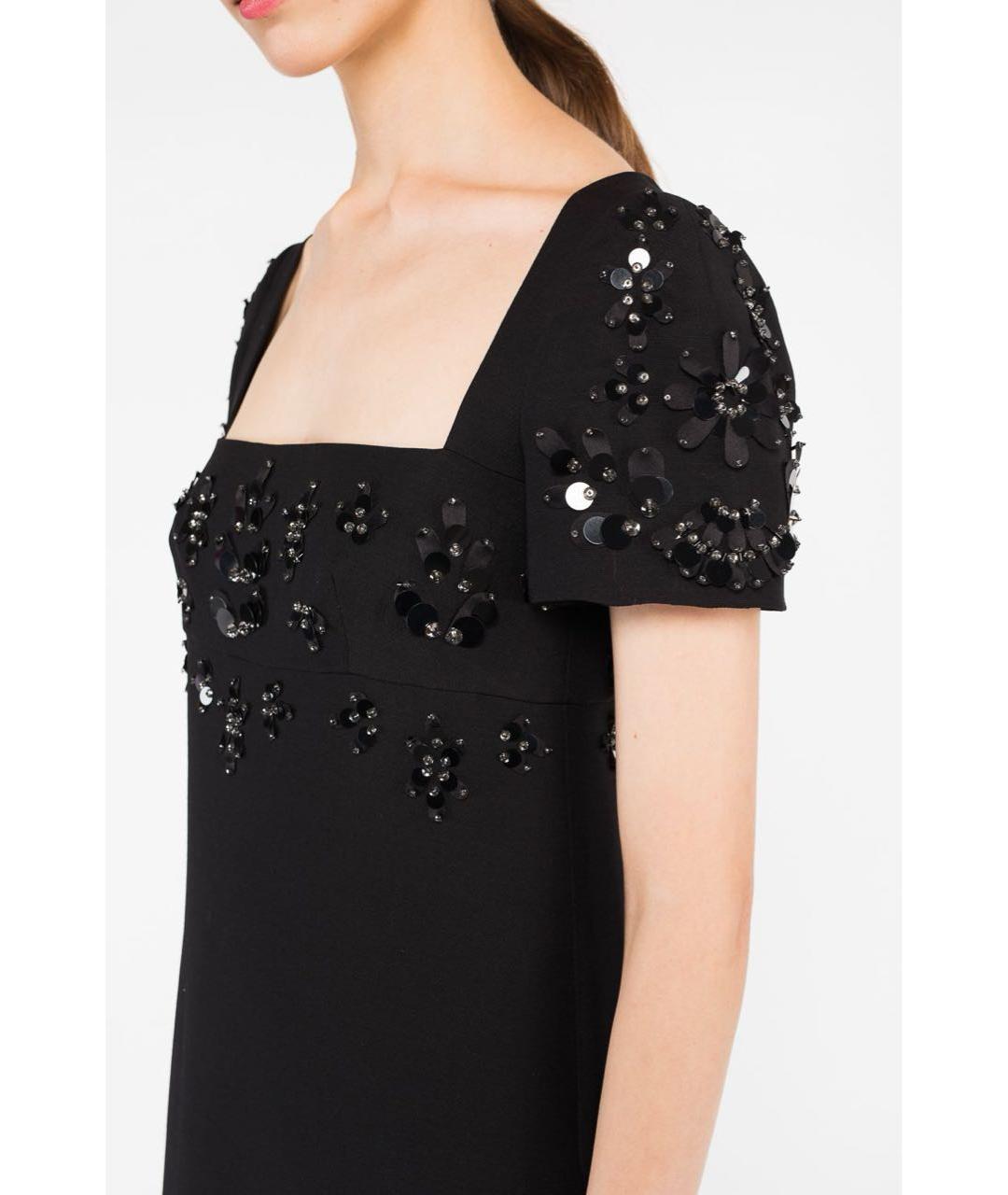 VALENTINO Черное шерстяное коктейльное платье, фото 4