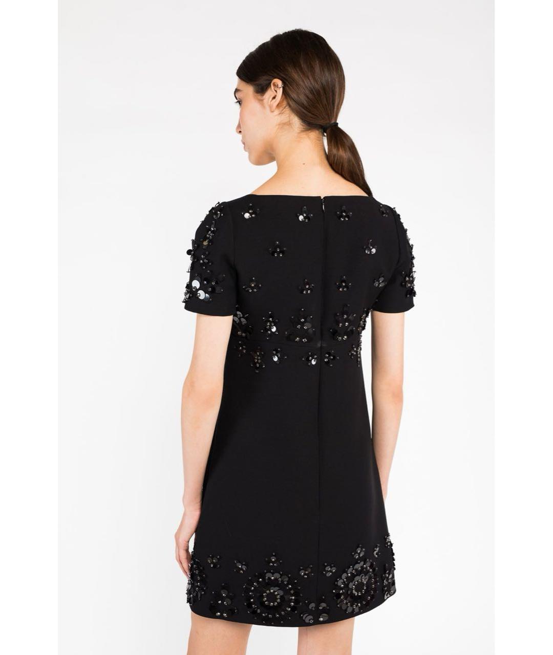 VALENTINO Черное шерстяное коктейльное платье, фото 2