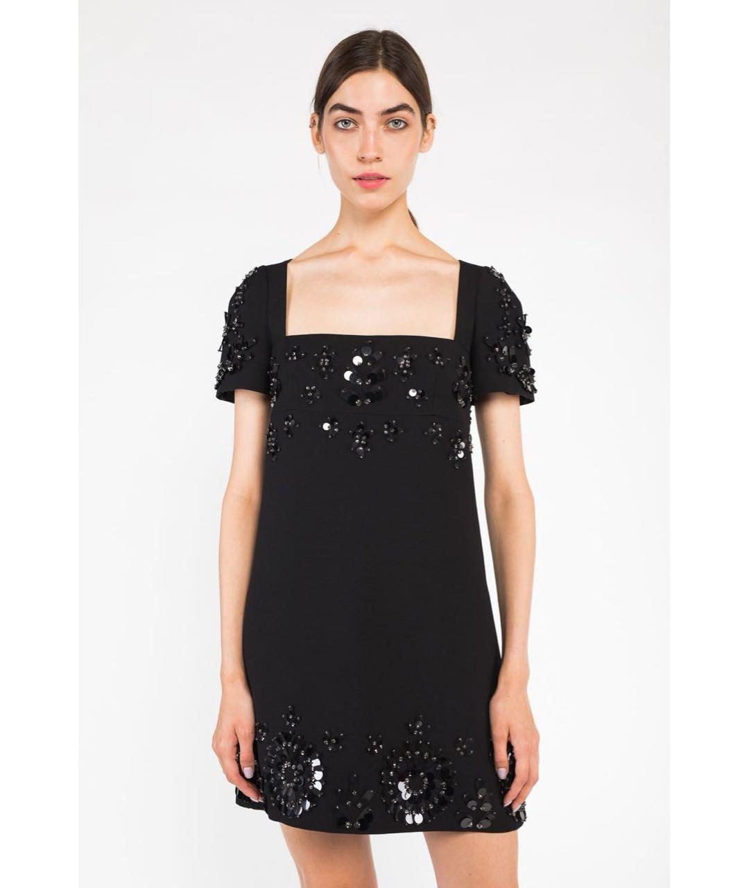 VALENTINO Черное шерстяное коктейльное платье, фото 3