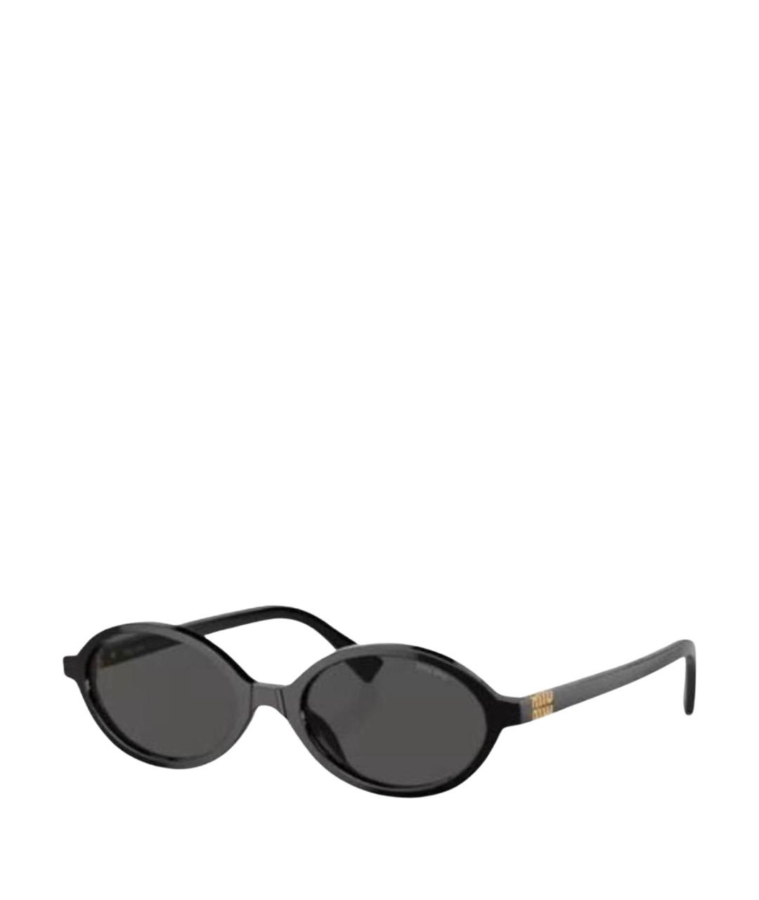 MIU MIU Черные пластиковые солнцезащитные очки, фото 1