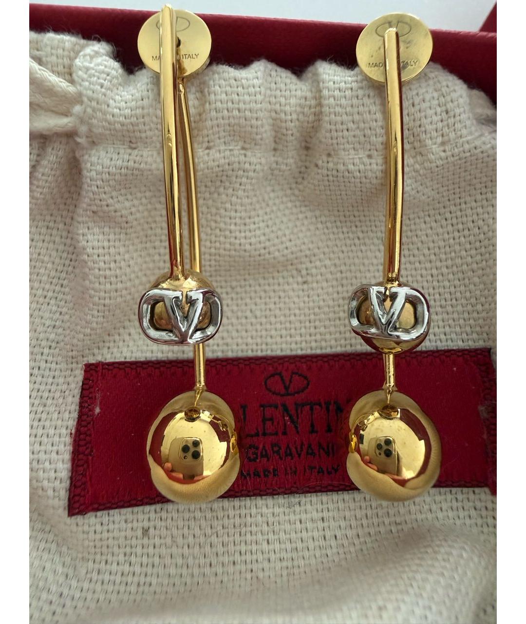 VALENTINO Золотые латунные серьги, фото 8