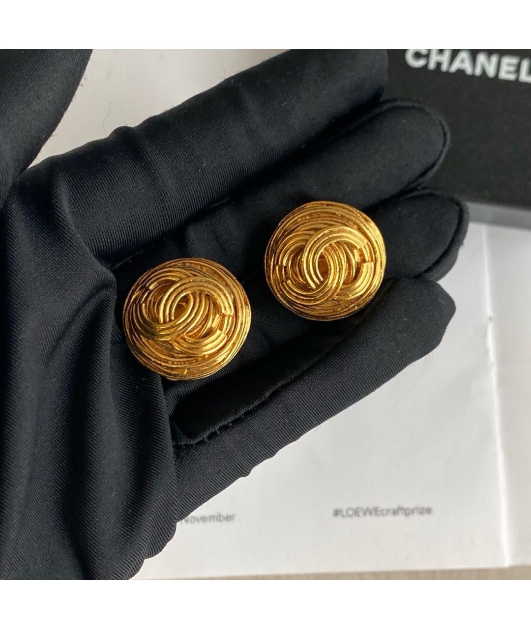 CHANEL Золотые серьги, фото 7