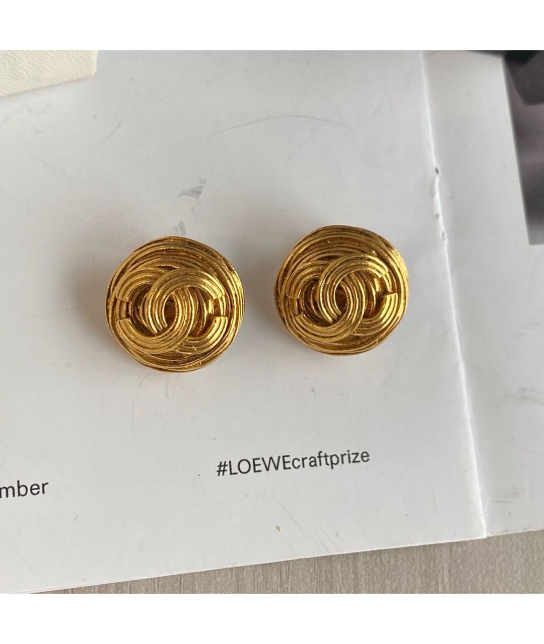CHANEL Золотые серьги, фото 4