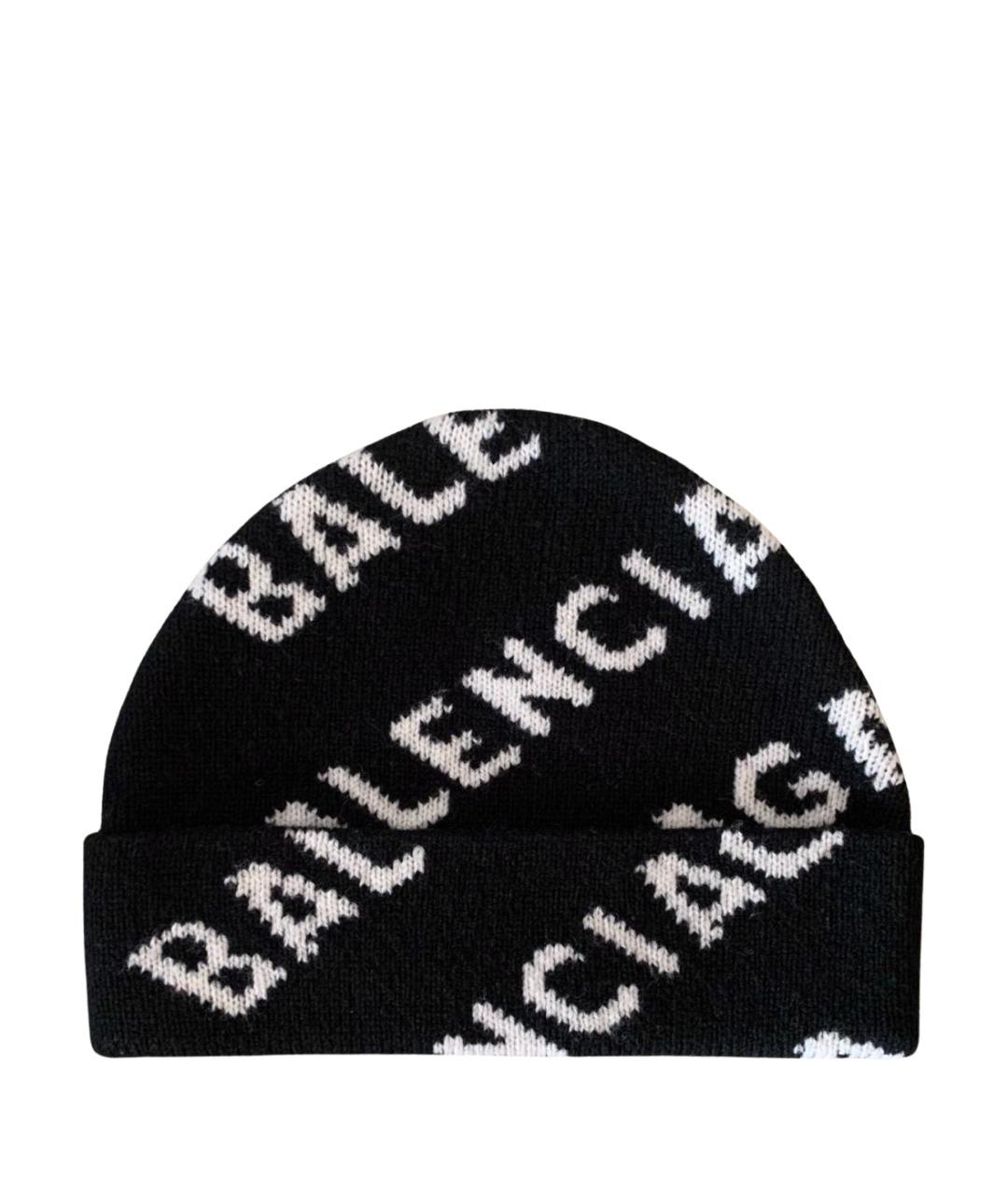BALENCIAGA Черная шерстяная шапка, фото 1