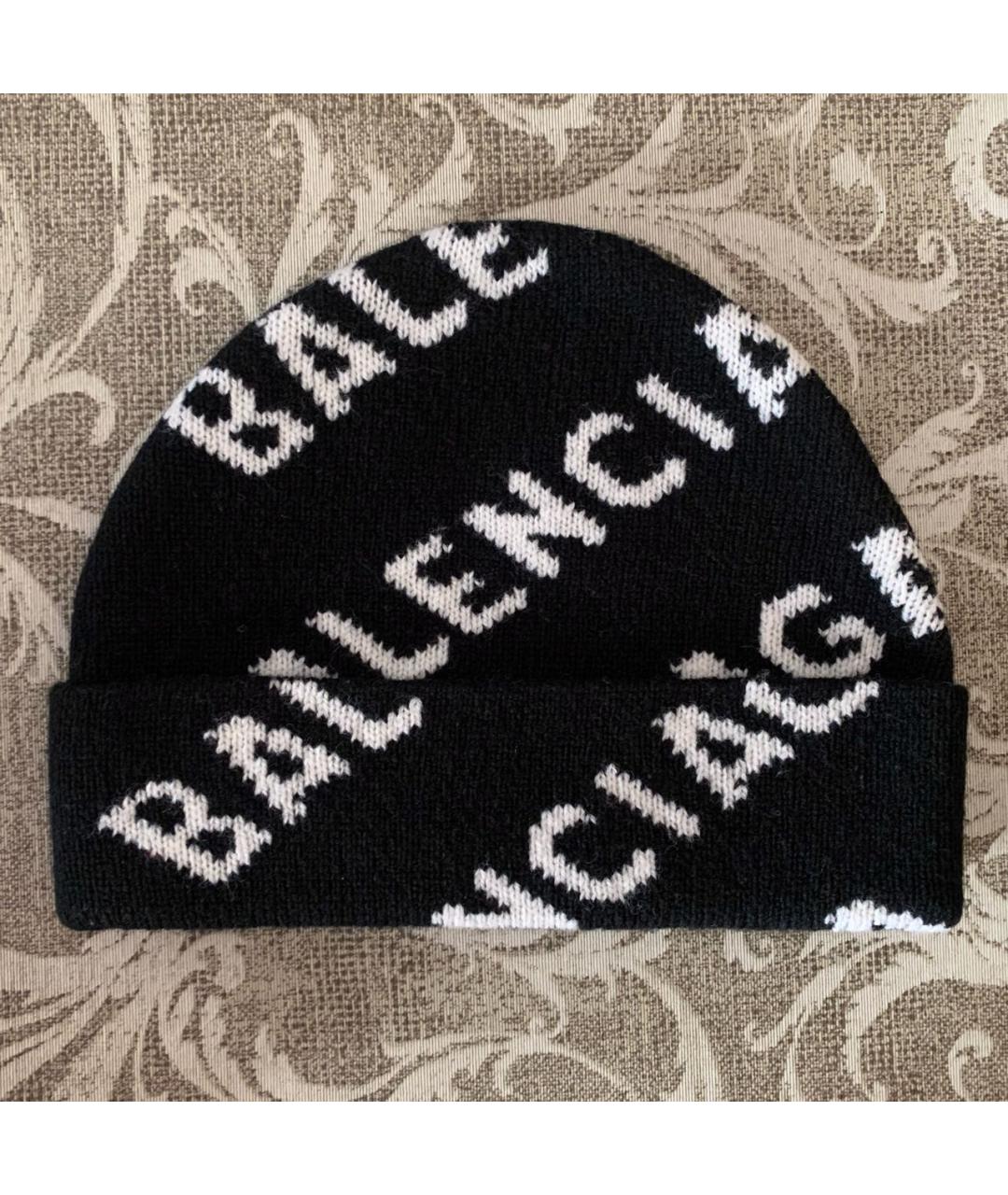 BALENCIAGA Черная шерстяная шапка, фото 4
