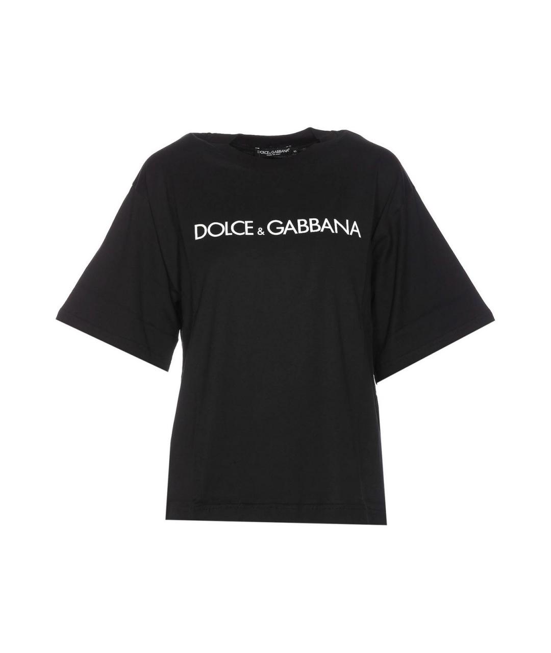 DOLCE&GABBANA Черная хлопковая футболка, фото 1