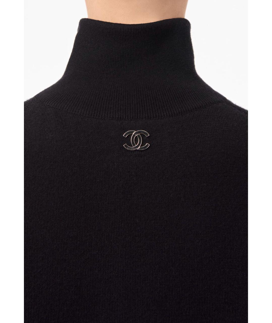 CHANEL Черный шерстяной джемпер / свитер, фото 3