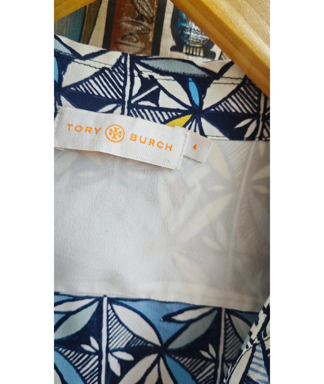 TORY BURCH Мульти шелковое платье, фото 3