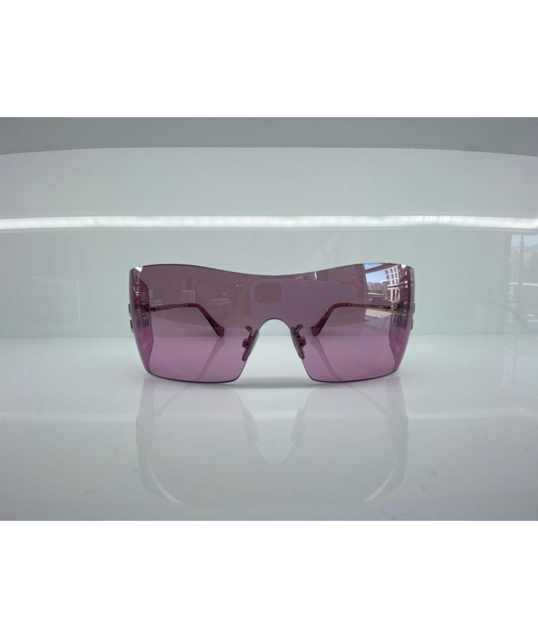 MIU MIU Серебряные металлические солнцезащитные очки, фото 4