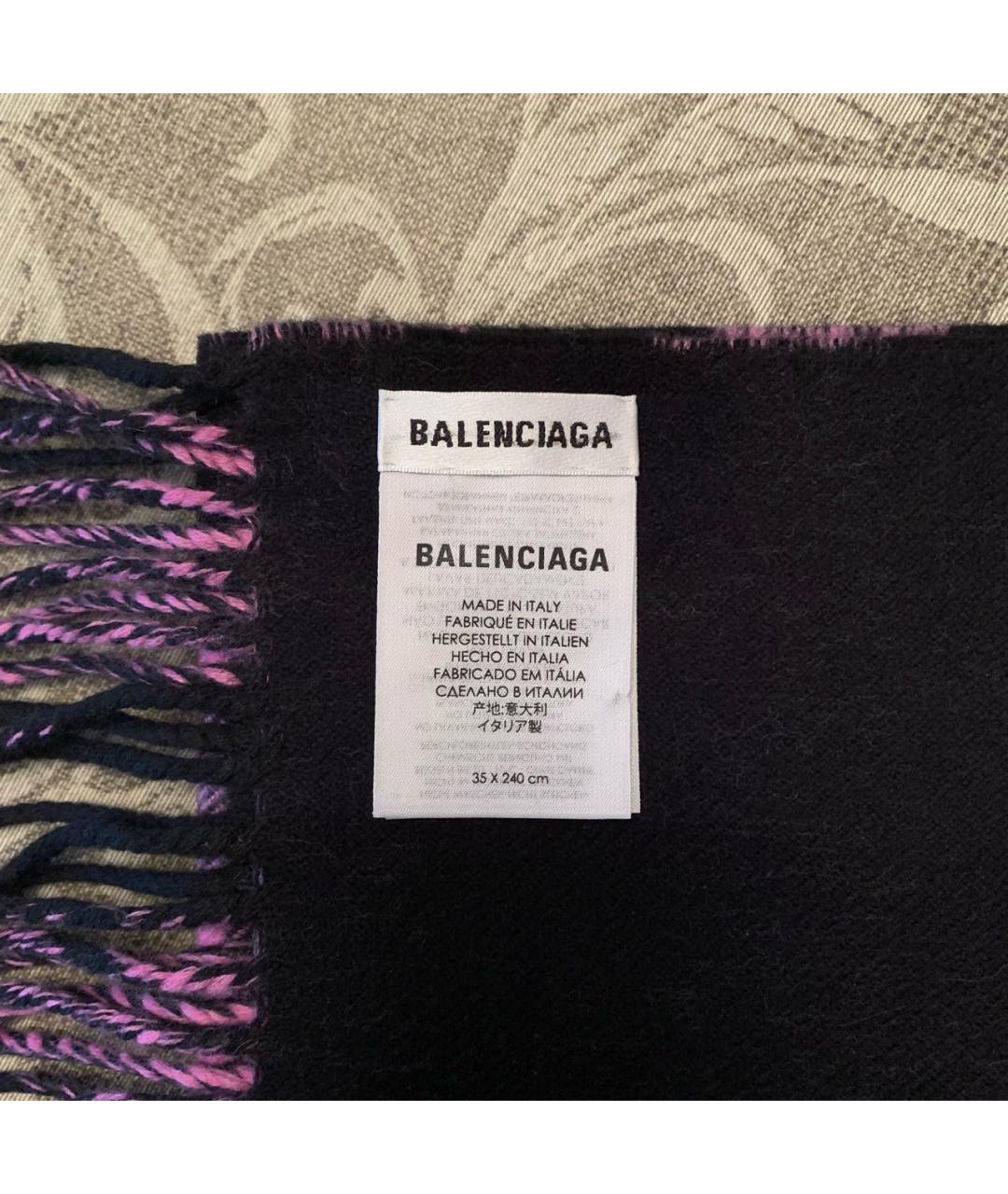 BALENCIAGA Мульти шерстяной шарф, фото 3