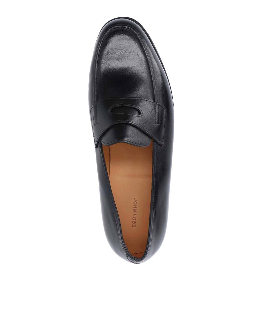 JOHN LOBB Черные кожаные лоферы, фото 5