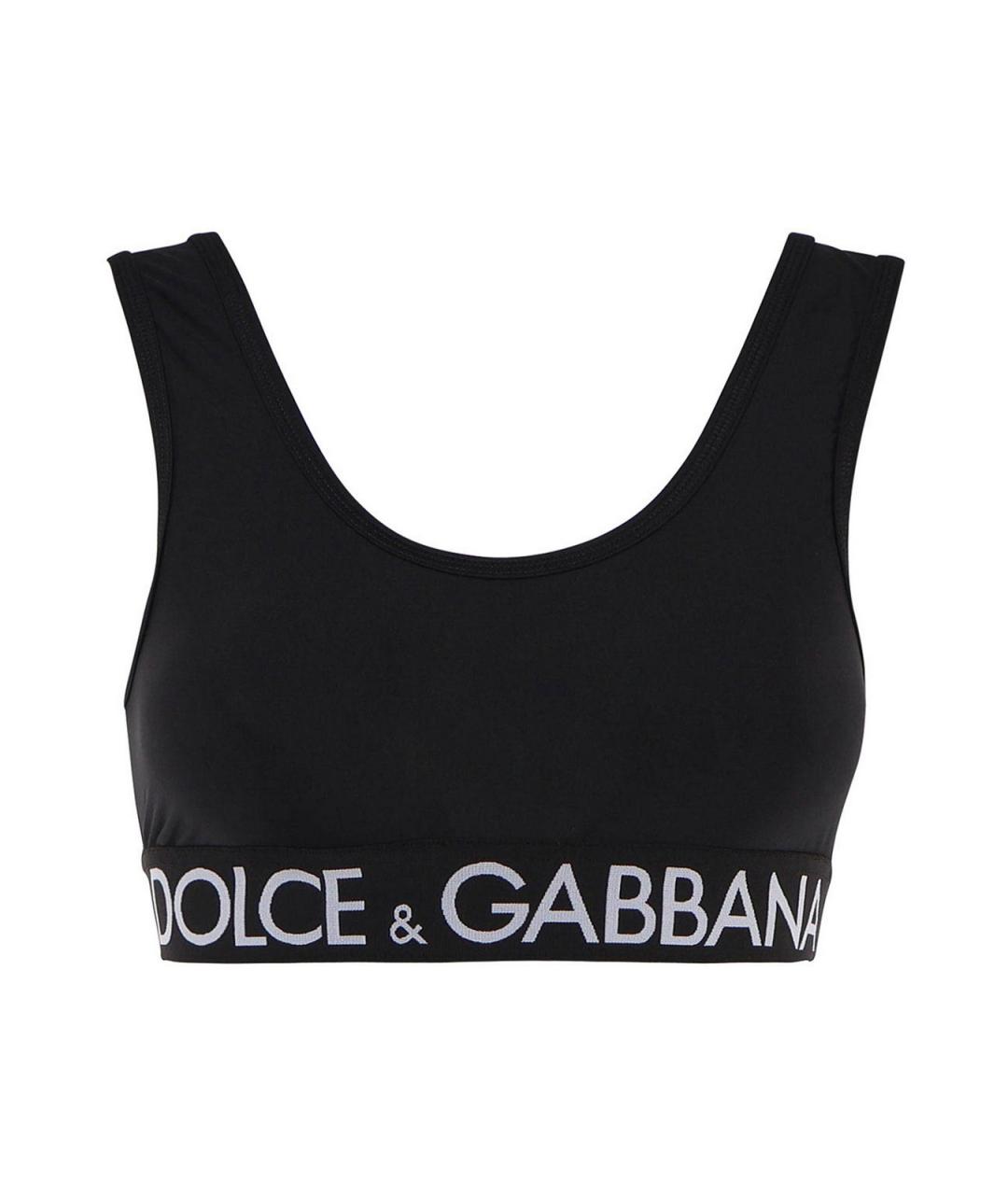 DOLCE&GABBANA Черная полиэстеровая майка, фото 1