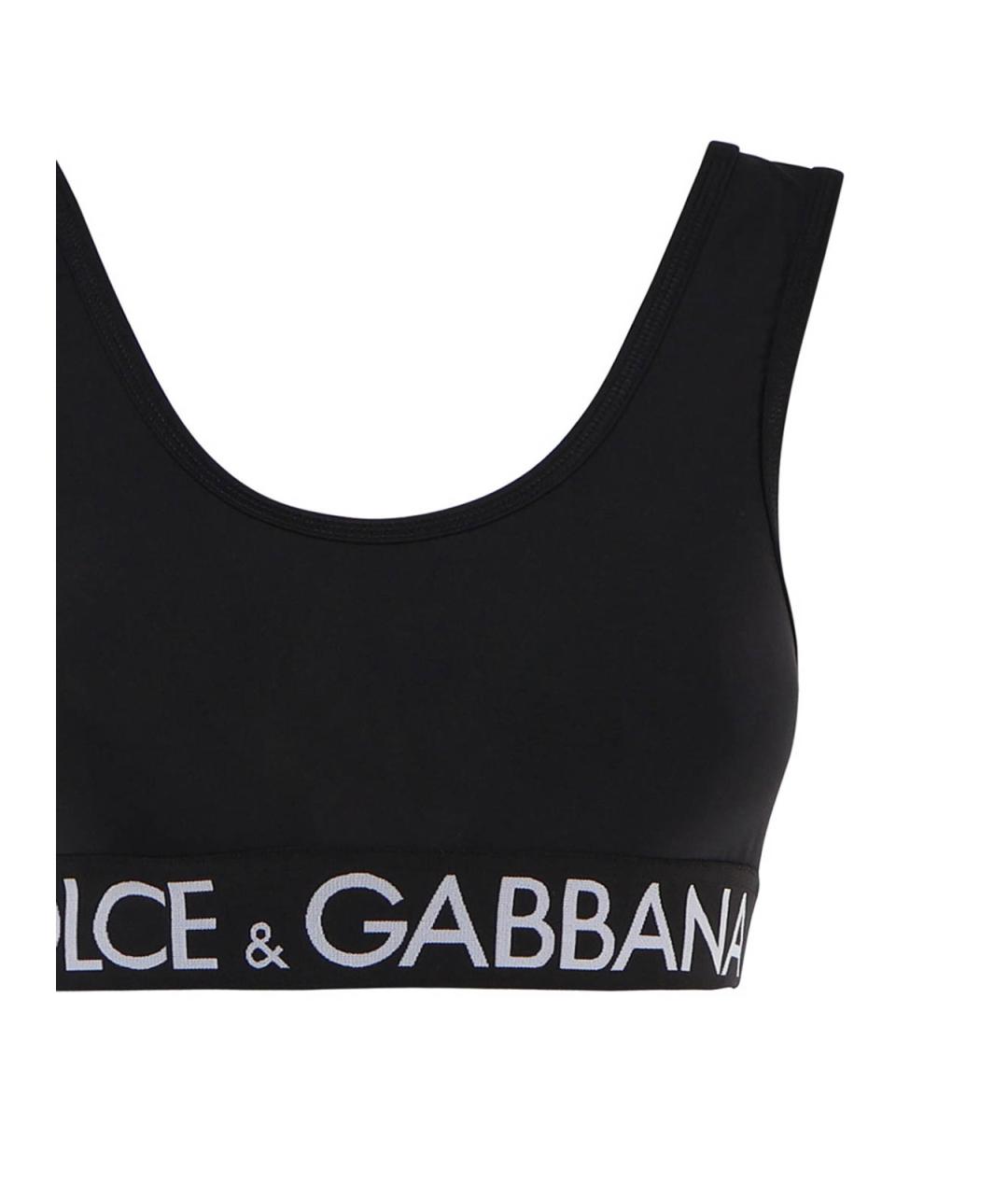DOLCE&GABBANA Черная полиэстеровая майка, фото 3