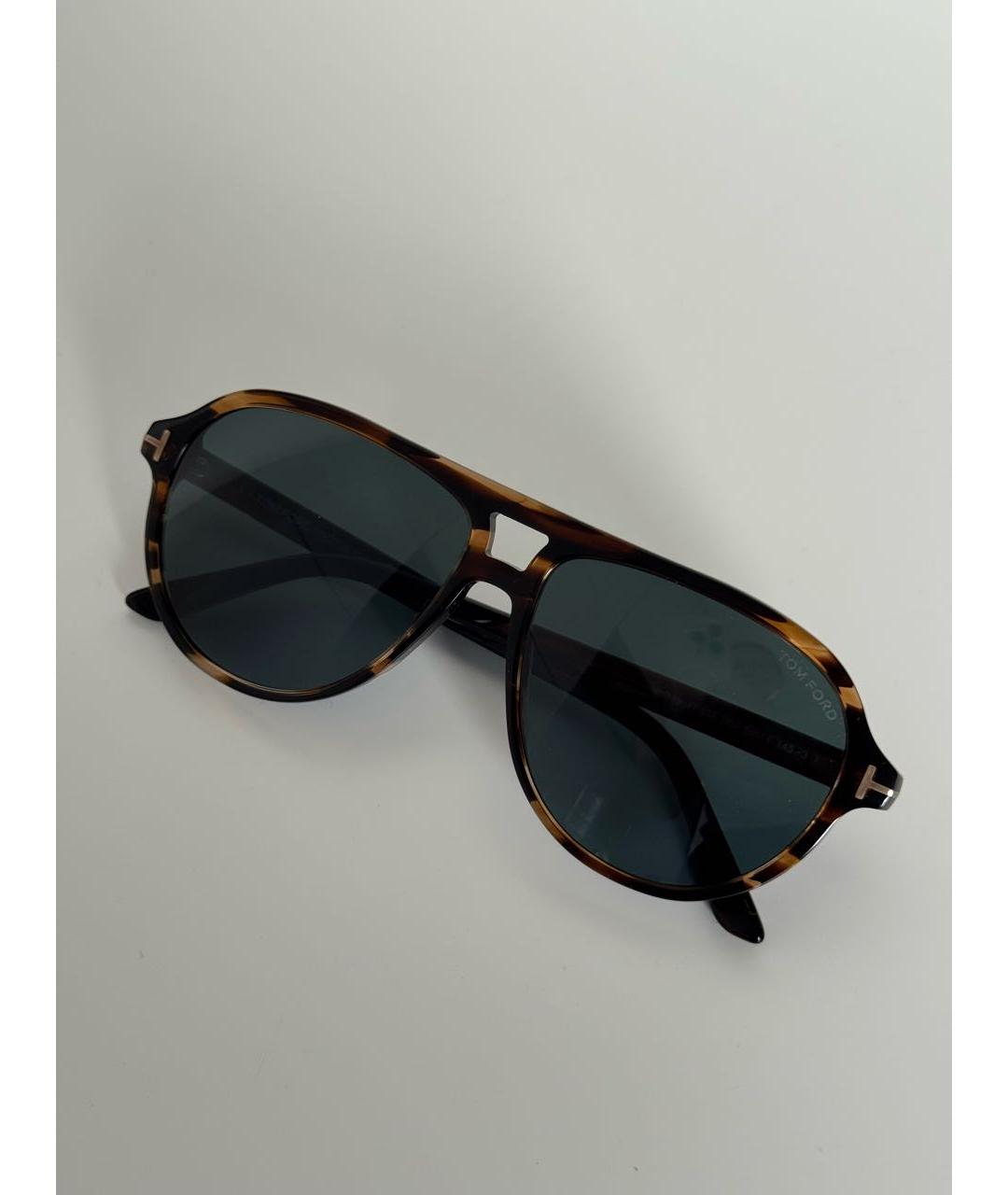 TOM FORD Коричневые пластиковые солнцезащитные очки, фото 5