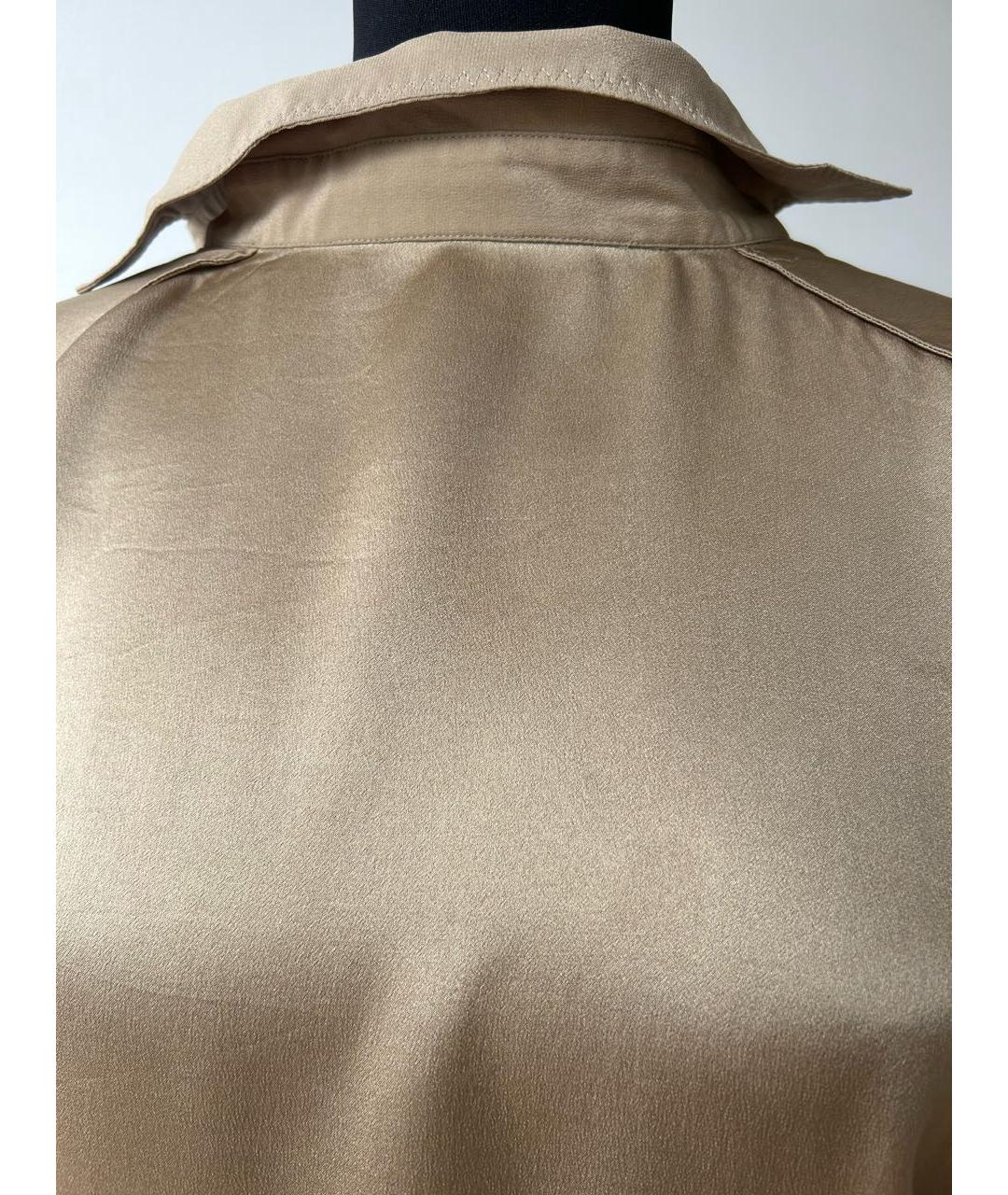 BOTTEGA VENETA Бежевая шелковая блузы, фото 6