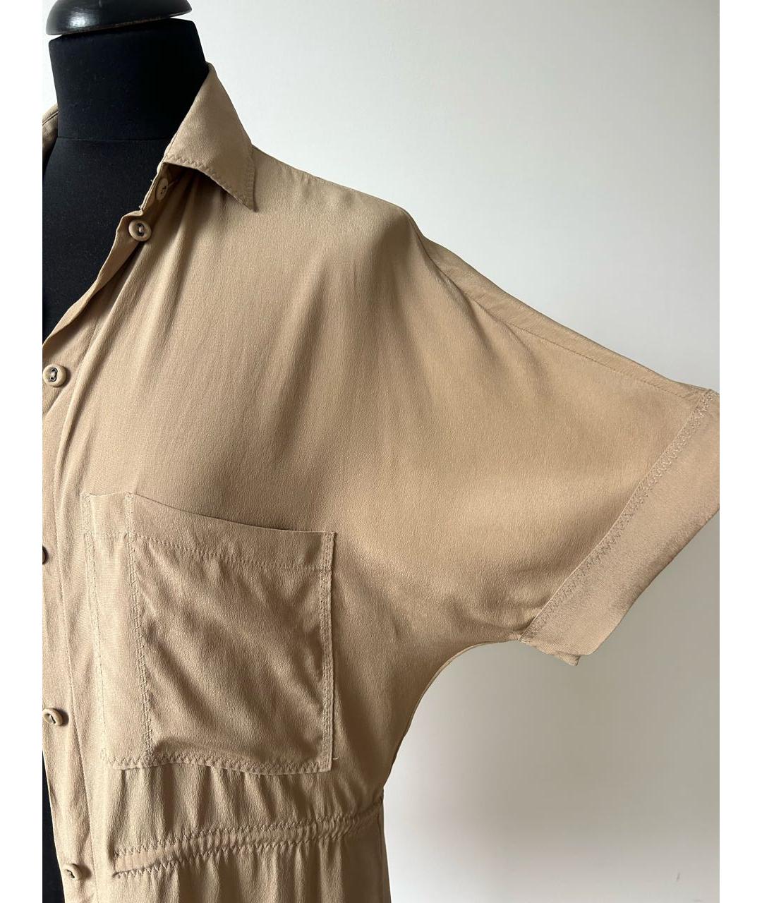 BOTTEGA VENETA Бежевая шелковая блузы, фото 2