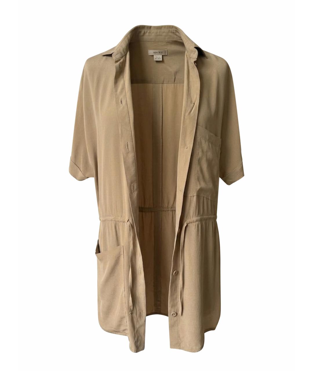 BOTTEGA VENETA Бежевая шелковая блузы, фото 1