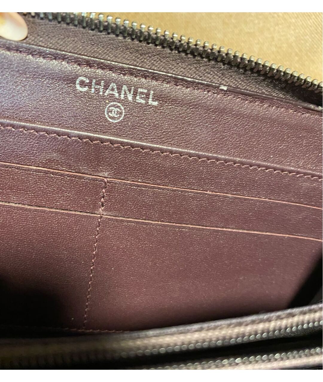 CHANEL Фиолетовый кожаный кошелек, фото 6