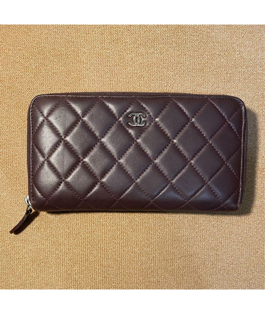 CHANEL Фиолетовый кожаный кошелек, фото 9