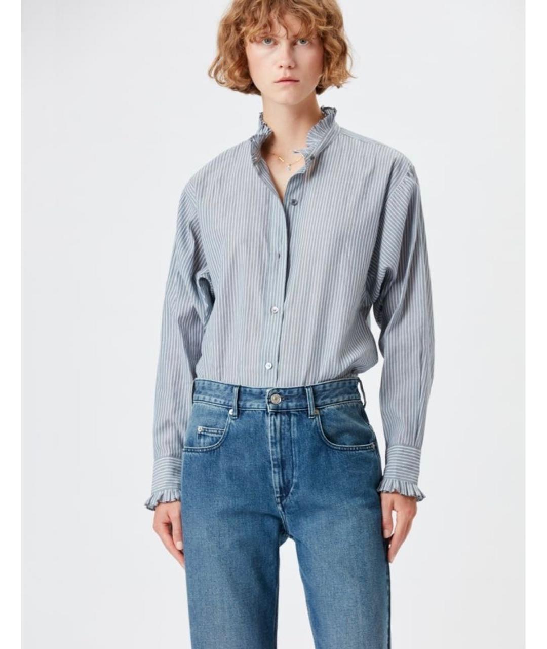 ISABEL MARANT ETOILE Голубая хлопковая блузы, фото 8