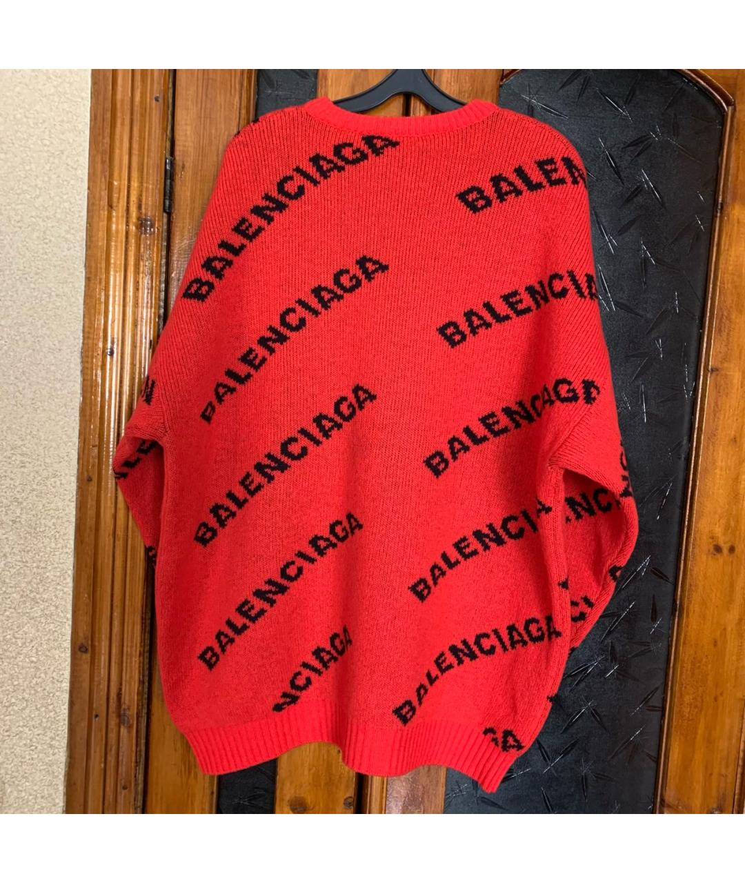 BALENCIAGA Красный шерстяной джемпер / свитер, фото 2